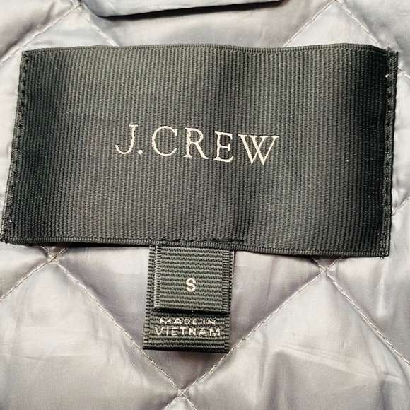 J. CREW Quilted Down Filled Gray Puffer Jacket Size S - Picture 8 of 10
